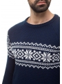 Cardigan for men's knitted blue