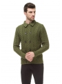 Cardigan male knitted green