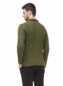 Cardigan male knitted green