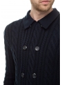 Cardigan for men's knitted black