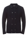 Cardigan for men's knitted black