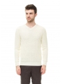 Sweater male knitted white