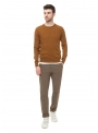 Sweater men's knitted brown