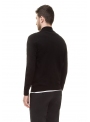 Cardigan male knitted black with zipper