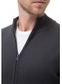 Cardigan men's knitted dark gray with zipper