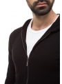 Sweter male knitted black with zipper