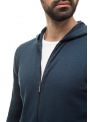 Sweter male knitted blue with zipper