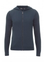 Sweter male knitted blue with zipper