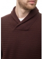 Sweater men's knitted burgundy