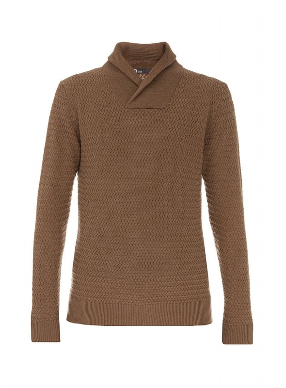 Sweater male knit light brown