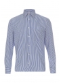 Shirt white-blue in a classic cotton strip