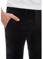 Pants Corduroy Black Cotton