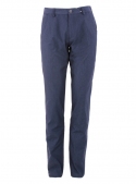 Blue cotton straight silhouette trousers