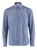 Casual Blue Cotton Checked Shirt