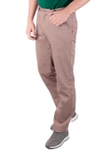 Trousers are cotton beige monophonic