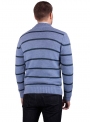 Cardigan men's knitted blue striped