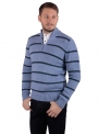 Cardigan men's knitted blue striped