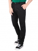 Trousers are cotton black monophonic