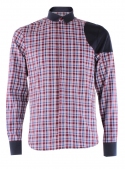 Casual shirt maroon cotton checked