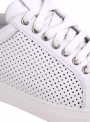 White fabric sneakers