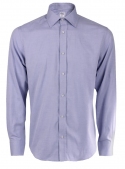 Blue classic cotton shirt to the point