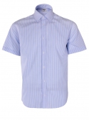 Blue classic cotton striped shirt