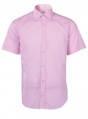 Рубашка розовая классическая хлопковая в клетку