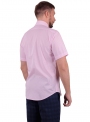 Рубашка розовая классическая хлопковая в клетку