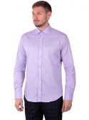 Lilac classic cotton shirt in a pattern