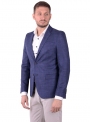 Пиджак шерстяной трикотажный синий