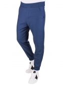 Trousers man's blue monophonic linen