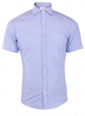 Casual blue cotton shirt in a pattern