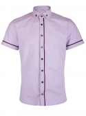 Lilac casual shirt with flax