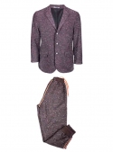 Suit man's knitted brown