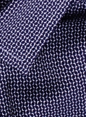 Рубашка повседневная темно-синяя в белый геометрический рисунок