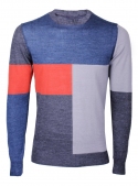 Cotton multi-colored men's sweater