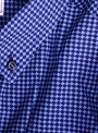 Рубашка мужская повседневная синяя в ромб