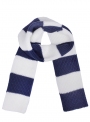 Scarf male blue and white in stripes