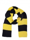 Scarf male black and yellow in stripes