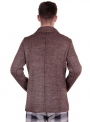 Пальто-пиджак мужское вязаное коричневое