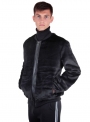 Jacket man's black from artificial fur