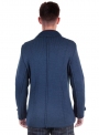 Пальто-пиджак мужское вязаное синее