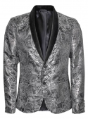 Men's gray jacket with buttons in a pattern