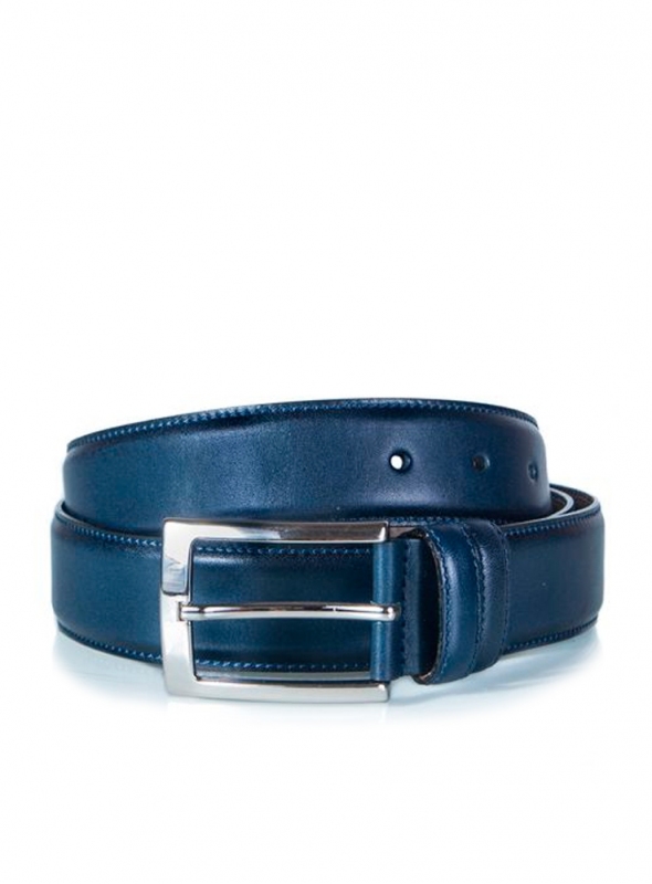 Belt man's blue leather LMI