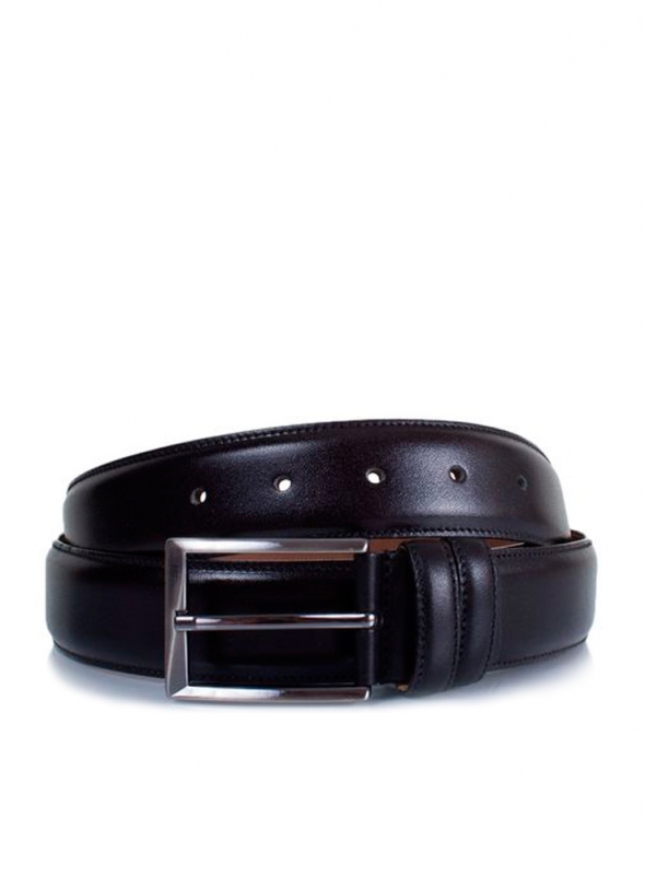Belt man's black leather LMI