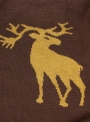 Гольф мужской вязаный коричневый с вывязанным оленем