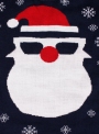 Jumper man's knitted blue with Santa Claus