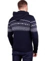 Hoody men's knitted black with a hood