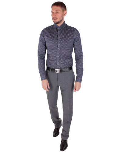 Men's trousers are gray cotton