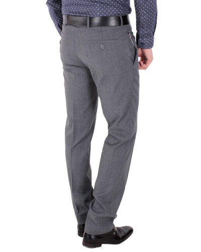 Men's trousers are gray cotton